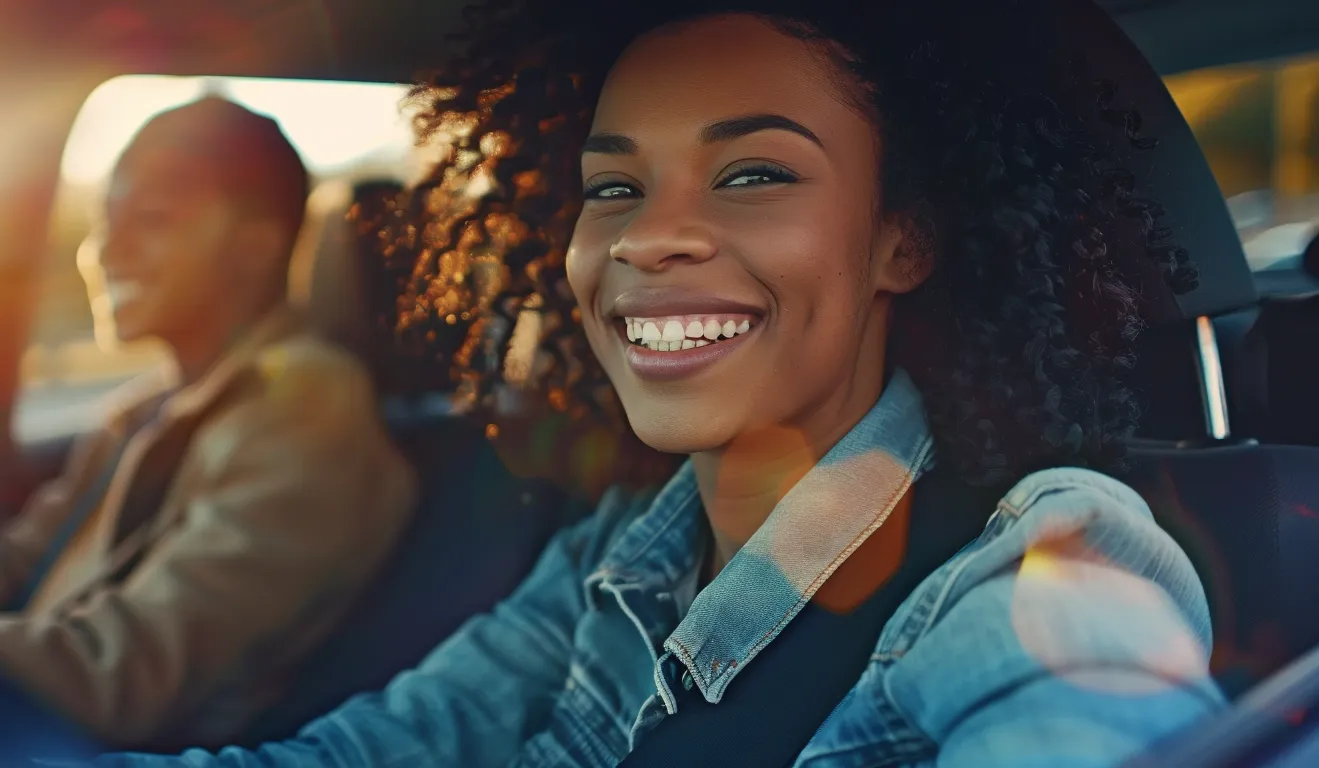 Girl driving to Grote Automotive in Moline, Illinois